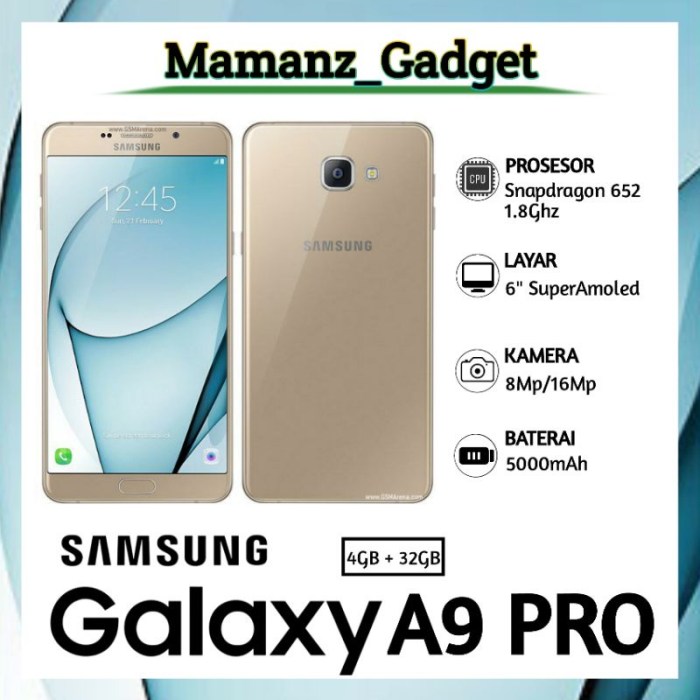 Samsung a9 pro price and full specification